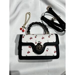 NWOT Cherry Vegan Leather Corssbody bag